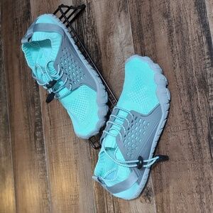 NORTIV 8 Quick Dry Water Shoes Beach Creek River Barefoot Size 6.0 In Teal Blue